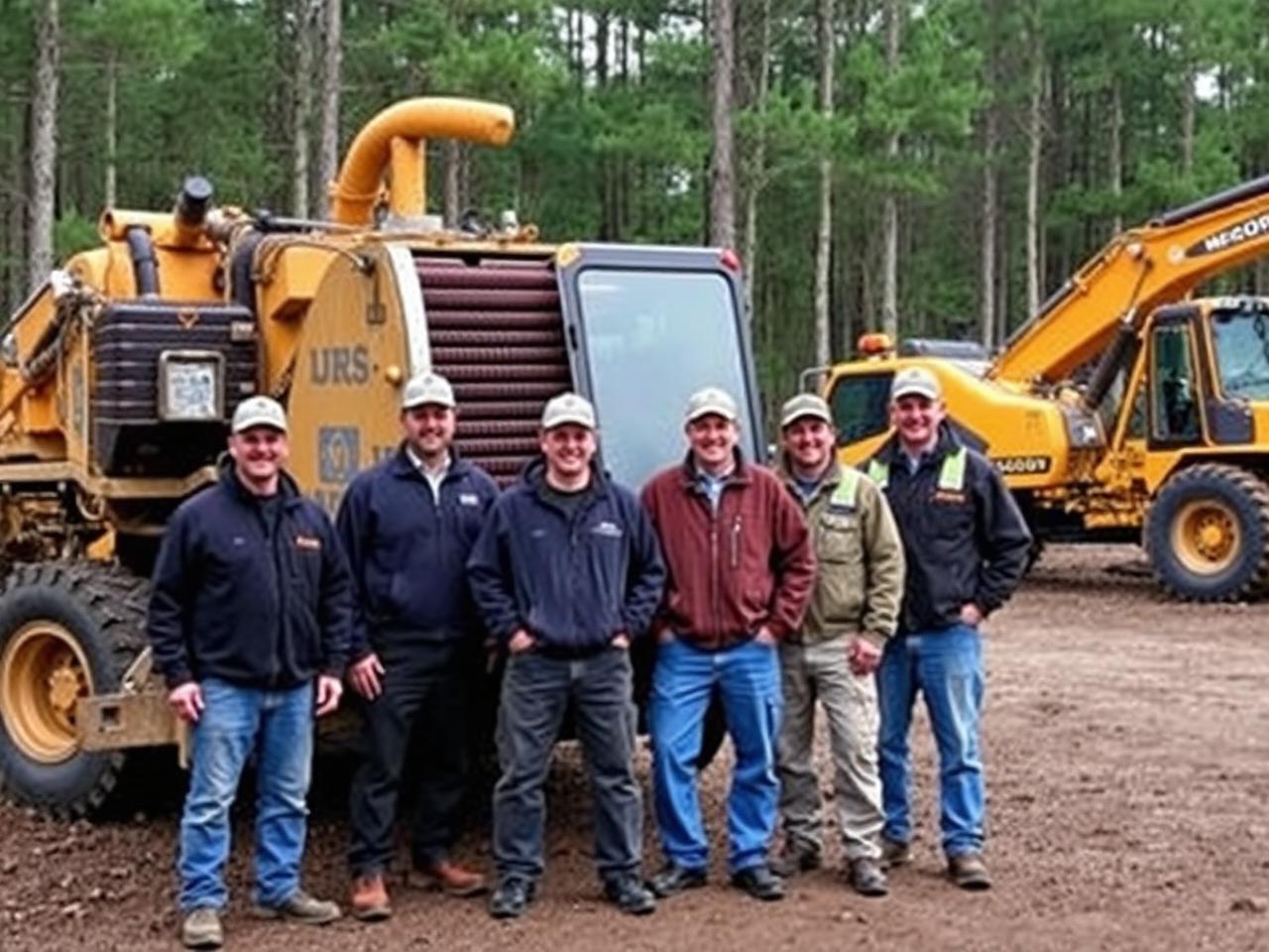 NEPS crew with mulcher and excavator