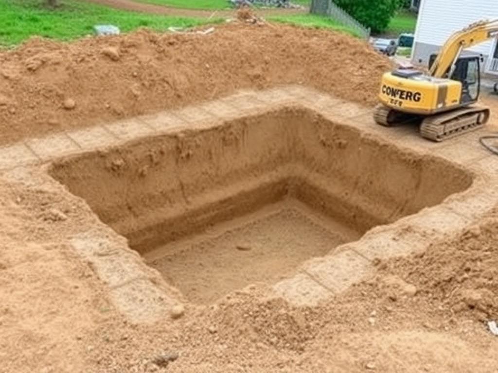 Foundation excavation