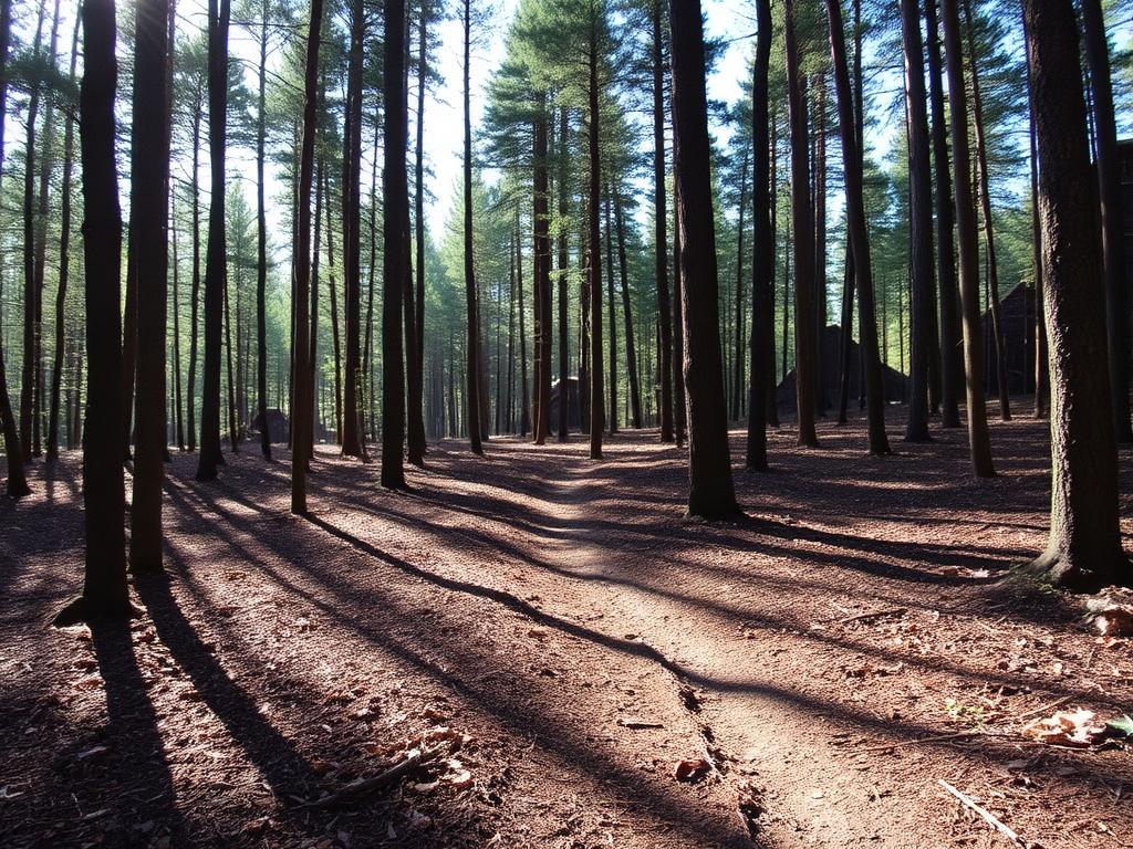 Mulched forest trail