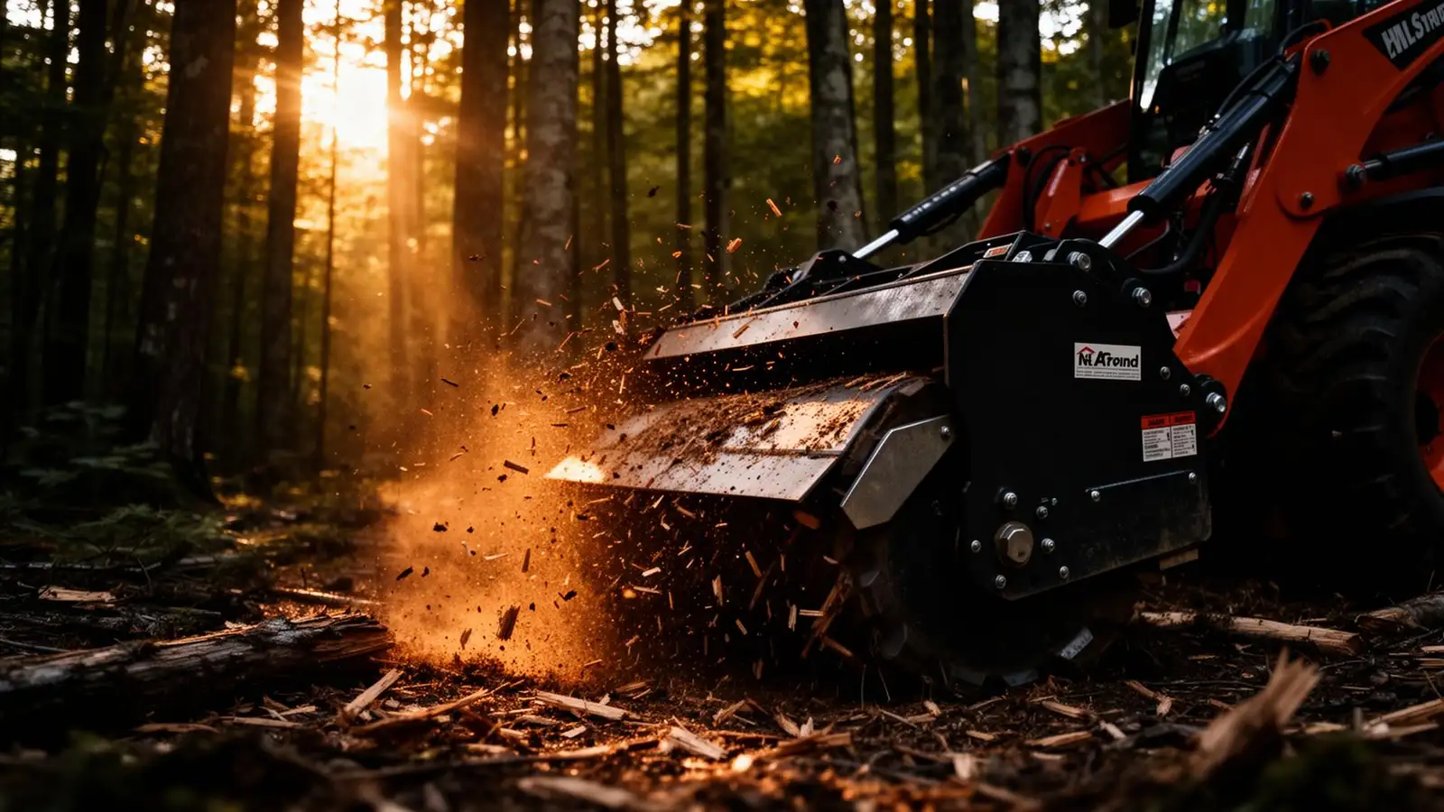 Forestry mulcher clearing land in Northern New England